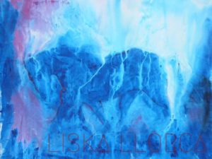 "Sur la piste" - Acrylique sur drap - 1m50 x 1m20