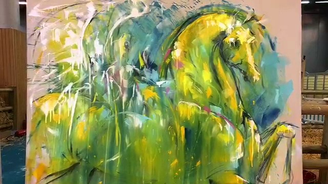 Peinture de LiSKa LLoRCa au Samon du cheval 2018